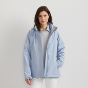 Women's Rainfoil® Waterproof Packable Hooded Rain Jacket - Blue Smoke