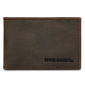 Money Clip Bifold Leather Wallet With Embossed Sasquatch