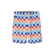 Boys Sea Spray Printed Comfort Liner Swim Shorts - ORANGE POP