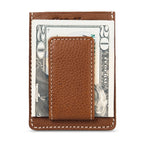 EB Signature Top Stitch Magnetic Leather Card Case