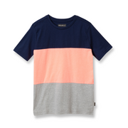 Boys Colorblock Short-Sleeve Tee - NAVY BLUE
