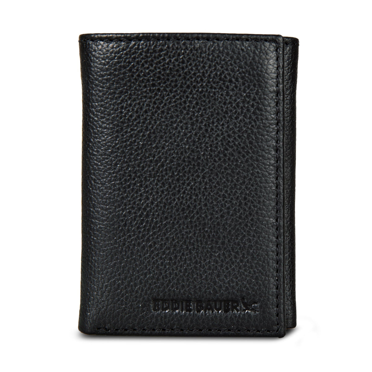 EB Signature Logo Leather Trifold Wallet