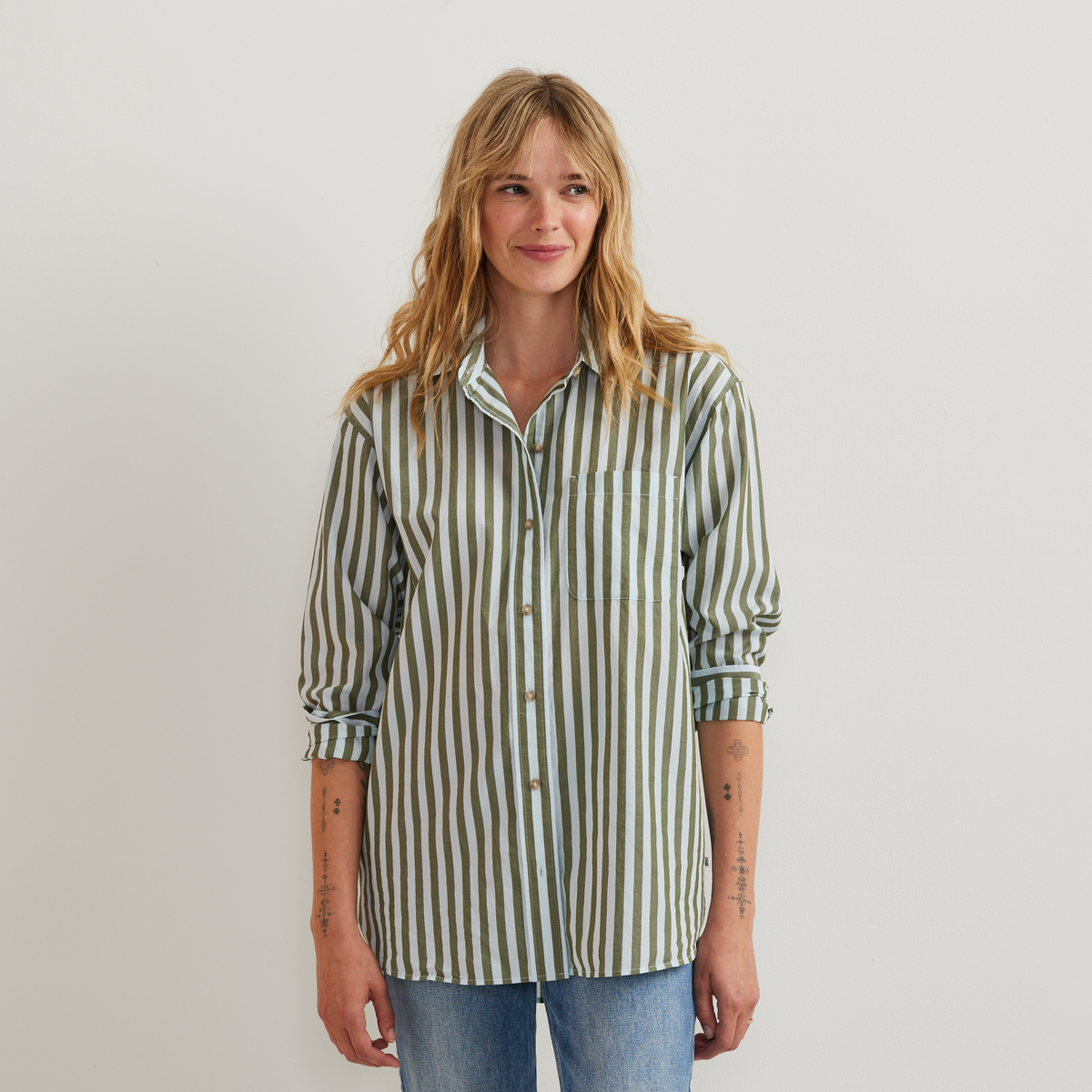 Women's Poplin Button Down Shirt