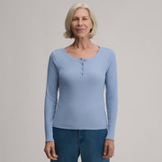 Women's Softline Rib Long-Sleeve Henley - Cascade