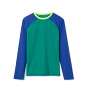 Boys Sea Spray Colorblock LS Rashguard - SLUSHY