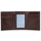 EB Signature Logo Leather Trifold Wallet
