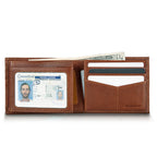 EB Signature Logo Leather Flip Id Bifold Wallet