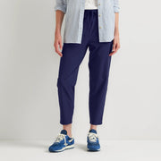 Women's Departure Stretch Tie-Front Ankle Pants - Atlantic
