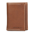 EB Signature Top Stitch Leather Trifold Wallet