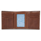 EB Signature Logo Leather Trifold Wallet