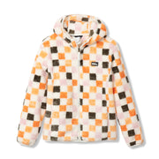 Kids Quest Fleece Plush Hooded Jacket - Print - PAPAYA