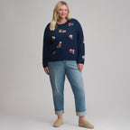 Women's Floral Crewneck Sweater