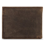 Leather Removable Passcase Wallet With Embossed Sasquatch
