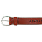 Women's Center Lacing Detailed Leather Belt