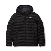 Kids Reversible Cirruslite Down Hooded Jacket - BLACK