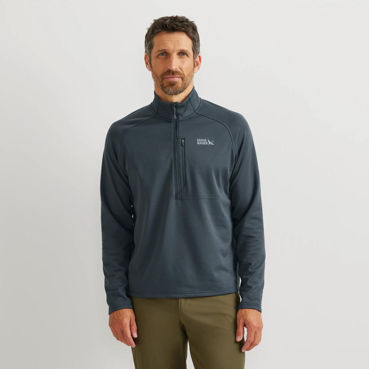 Men's High Route Grid Fleece-Lined 1/2-Zip Pullover