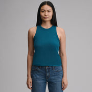 Women's Softline Ribbed Tank - Meridian Blue