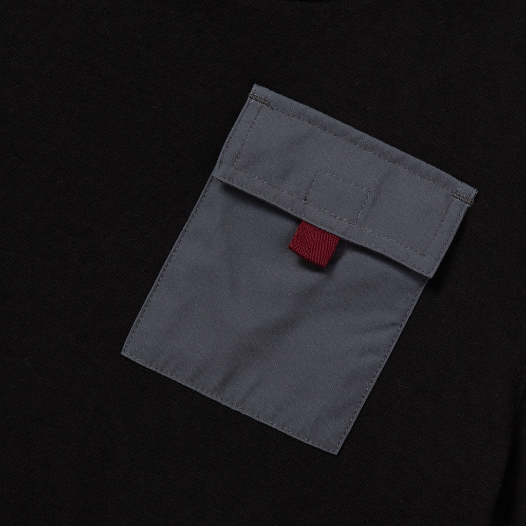 Boys Camp Fleece Pocket Crewneck