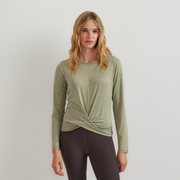 Women's Surreal Wrap-Front Travel T-Shirt - Palm