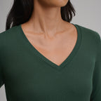 Women's Everyday Long-Sleeve V-Neck T-Shirt