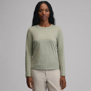 Women's Train Ascent Long-Sleeve Crew - Limestone