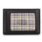 EB Signature Logo Leather Bifold With Money Clip Wallet