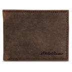 Leather Removable Passcase Wallet With Embossed Sasquatch