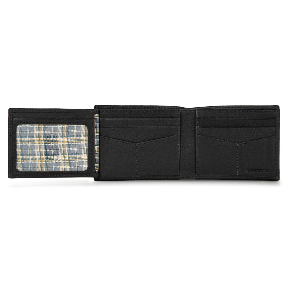EB Signature Logo Leather Flip Id Bifold Wallet