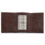 EB Signature Logo Leather Trifold Wallet