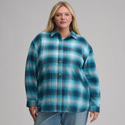 Women's Long-Sleeve Heritage Soft Boyfriend Flannel Shirt - Sea Spray