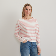 Women's Sailor Bateau Neck T-Shirt - Lt Berry