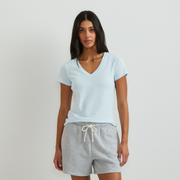 Women's Everyday Short-Sleeve V-Neck T-Shirt - Pale Blue