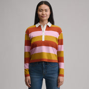 Women's Long-Sleeve Rugby Polo - Gold