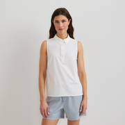 Women's Departure Collared Tank - Snow