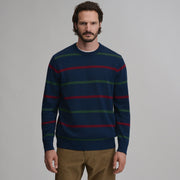 Men's Classic Crew Stripe Sweater - Blackwatch
