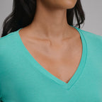 Women's Everyday Long-Sleeve V-Neck T-Shirt