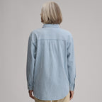 Women's Long-Sleeve Denim Boyfriend Overshirt